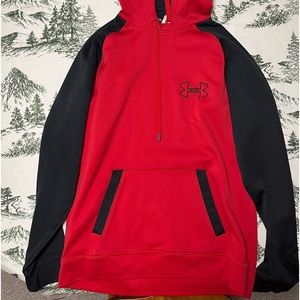 Red and black Under Armour Hoodie
